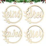 Adventskranz Zahlen 1-4,Adventskranz Zahlen für Kerzen & Kerzenhalter,Adventskranz deko,Adventskranz Zahlen Holz,Adventskranz Holz,für Advent Kerzen Deko,Adventskranzkerzen