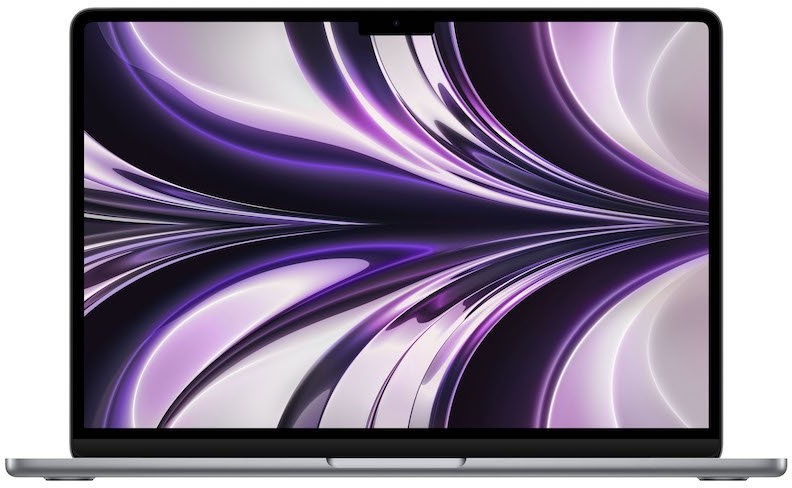 Apple MacBook Air 13" (2022) Space Grau M2 Chip mit 8-Core CPU und 10-Core GPU und-16 Core Neural Engine 512 GB Englisch (USA) 35 W Dual USB-C Port Power Adapter 8 GB