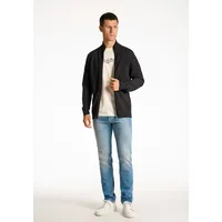 Lindbergh Cardigan mit Stehkragen und Reißverschluss, schwarz