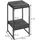 Mendler Blumentisch HWC-K71, Blumenregal Beistelltisch Pflanzregal, MVG-zertifiziert MDF Metall - dunkelgrau, 61cm