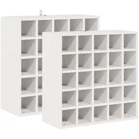VidaXL Weinregal 56 x 25 x 56 cm Weiß