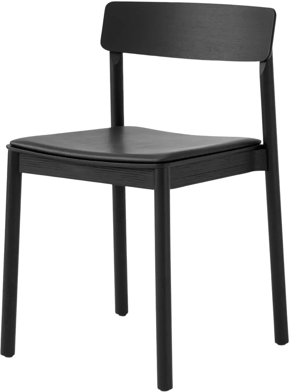 &Tradition Betty TK3 Stuhl, schwarz / noble aniline leder schwarz
