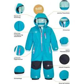 KILLTEC first instinct by killtec Kinder Skioverall/Schneeanzug mit Kapuze FISW 36 MNS ONPC, dunkelmint, 98, 42257-000