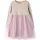 NAME IT "NMFTAIAS LS TULLE DRESS", Mädchen, Gr. 116, N-Gr, dawn pink stripes:cloud dancer, Jersey, Obermaterial: 90% Baumwolle, 5% Elasthan, 5% metallisierte Fasern, geringelt, gestreift, unifarben, bequem, Rundhals, Kleider Minikleid