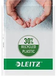 Leitz Prospekthülle DIN A4 Genarbt Transparent 90 Mikron PP (Polypropylen) Öffnung oben und links 11 Löcher