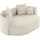 LeGer Home by Lena Gercke 2,5-Sitzer ISALIE, rundes Loungesofa, mit Kissen, perfekt gepolstert, moderne Stoffe, mit 4 Zierkissen, extra große Sitzfläche beige