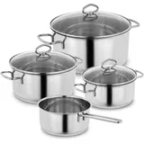 Kopf Merkur Topf-Set 4-tlg. 3 x Fleischtopf + Stielkasserolle