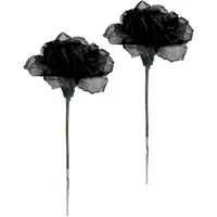 I.GE.A. Kunstblume I.GE.A. "Amaryllis 2er Set", schwarz, B:16cm H:60cm L:12cm, Polyester, Kunstpflanzen, 60cm Blumen Zweig Dekozweig Weihnachtsdeko Weihnachtsblume Deko