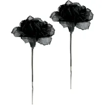 I.GE.A. Kunstblume I.GE.A. "Amaryllis 2er Set", schwarz, B:16cm H:60cm L:12cm, Polyester, Kunstpflanzen, 60cm Blumen Zweig Dekozweig Weihnachtsdeko Weihnachtsblume Deko