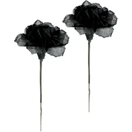 I.GE.A. Kunstblume I.GE.A. "Amaryllis 2er Set", schwarz, B:16cm H:60cm L:12cm, Polyester, Kunstpflanzen, 60cm Blumen Zweig Dekozweig Weihnachtsdeko Weihnachtsblume Deko