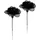 I.GE.A. Kunstblume I.GE.A. "Amaryllis 2er Set", schwarz, B:16cm H:60cm L:12cm, Polyester, Kunstpflanzen, 60cm Blumen Zweig Dekozweig Weihnachtsdeko Weihnachtsblume Deko