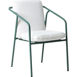 Beliani Asciano Gartenstuhl 86 x 0 x 0 cm grün/weiß 8 St.