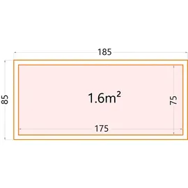 Telluria Gartenbox Nevio 180) Granitgrau