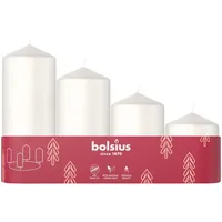 Bolsius Stumpenkerzen 4 St. weiß