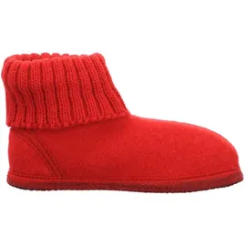 HAFLINGER Hüttenschuh Karl Filzpantoffel mit Kragen Hausschuh rot 42 - 42