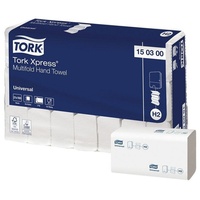 TORK Papierhandtuch Xpress® Universal H2, 2-lagig, Recyclingfaser, Multifold, 19,6x34 cm, weiß, 3360 Blatt weiß