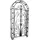 deluke Pforte MIAMI mit Rosenbogen 229 x 108 x 40 cm Schwarz