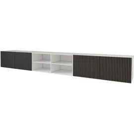 altdecor NOA-2 Lowboard 300 cm Schwarz/Weiß Holz
