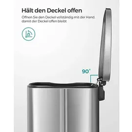Songmics Mülleimer 50,0 l silber