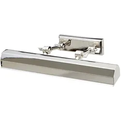 Wandlampe Bilderleuchte Stahl Nickel B 40,2 cm 2 Flammig verstellbare Gelenke