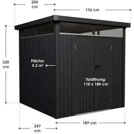 Juskys Gerätehaus Luzern 5,2 m2 Anthrazit