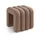 Home4You Hocker Teddystoff 40 x 40 x 38 cm Taupe