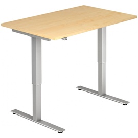 Hammerbacher Schreibtisch VXMST12/3/S ahorn nachbildung/silber