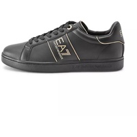 Emporio Armani EA7 Unisex. X8X102_XK346 Klassische Logo-Ledersneakers schwarz 41