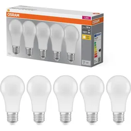 Osram LED-Lampe Base Classic A100 Kolbenform 13W 827, 2700K warmweiß, E27, matt, 1521 lm, geringere Wärme