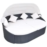 vidaXL Outdoor-Sonneninsel mit Sonnendach schwarz