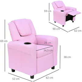 Homcom Kindersessel Rosa 62 x 56 x 69 cm