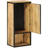 vidaXL Badschrank 40x27x90 cm Massivholz Mango und Eisen Modell 1