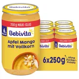 Bebivita Frucht & Getreide Apfel-Mango mit Vollkorn 6 x 250 g