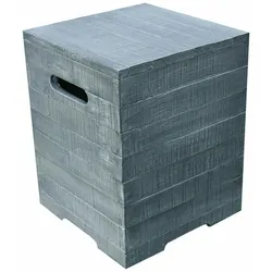 Gardenforma Abdeckung für Gasflaschen, Holzoptik grau  Faser-Beton, für 5kg Gasbehälter