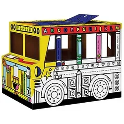 Bankers Box Ausmalbild weiß Spielhaus Bus