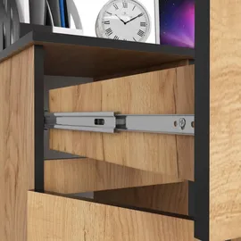 akord furniture factory AKORD Piksel Links Eiche Craft Schublade und 3 Ablagen B90 x H77 x T50 cm