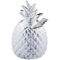 Relaxdays Spardose Ananas, in Silber,