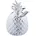 Relaxdays Spardose Ananas, in Silber,