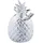 Relaxdays Spardose Ananas, in Silber,