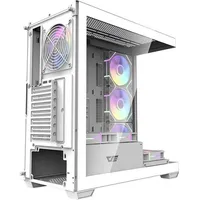 Darkflash tech DS900 (ATX, ITX), PC Gehäuse, Weiss