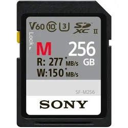 Sony SDXC M series 256GB UHS-II Class 10 U3 V60 Extended Capacity SD 256 GB