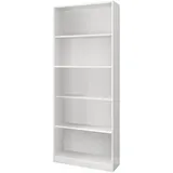 Dmora Bücherregal Weiß Holzwerkstoff, 28x201x80 cm, Wohnzimmer, -