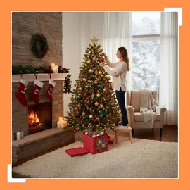 Relaxdays Weihnachtskugel Aufbewahrungsbox, 3er Set, HxBxT: 33 x 33 x 33 cm, Vlies, Pappe, Weihnachtskugelkiste, rot