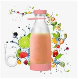 Powerwill Smoothie-Maker Blender Smoothie Makers,Tragbarer Mixer, 40,00 W, Entsafterbecher für Saft-Shakes und Smoothies,für Zuhause,Sport,Reisen rosa