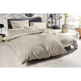Primera Uni Luxus-Satin Grau 200 x 200 cm + 80 x 80 cm