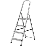 Alu - Haushaltsleiter Leiter Klapptritt Stehleiter Trittleiter 4 Stufen 150 kg