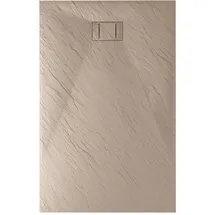 Idralite Duschtasse Taupe Stein-effekt Mod. Blend 80x100 cm Rechteckig Taubengrau FLACH STEIN EFFEKT SMC