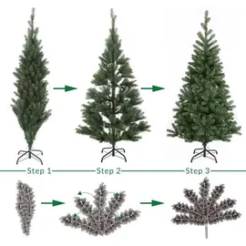 CASARIA Weihnachtsbaum künstlich Grün 140 cm