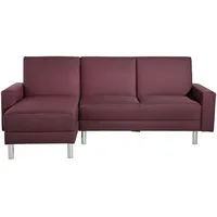 Max Winzer Eckschlafsofa, Dunkelrot, Metall, 3-Sitzer, Füllung: Polyetherschaumkern, 230x152 cm, Goldenes M, Made in Europe, Schlafen auf Sitzhöhe, Rücken echt, Armteil links, rechts, Wohnzimmer, Sofas & Couches, Wohnlandschaften