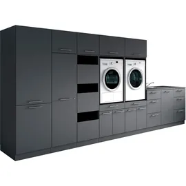laundreezy Mehrzweckschrank-Set 445 x 200 x 68 cm Grau
